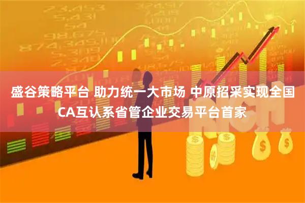 盛谷策略平台 助力统一大市场 中原招采实现全国CA互认系省管企业交易平台首家