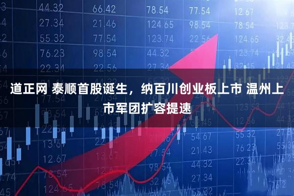 道正网 泰顺首股诞生，纳百川创业板上市 温州上市军团扩容提速