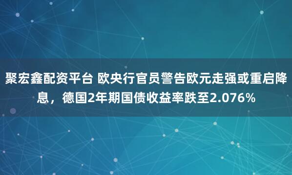 聚宏鑫配资平台 欧央行官员警告欧元走强或重启降息，德国2年期国债收益率跌至2.076%